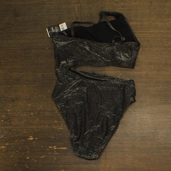 NWT Bar III Womens Shimmer Core One-Piece Swimsuit MBSS25255 Black Shimmer M - Picture 4 of 6